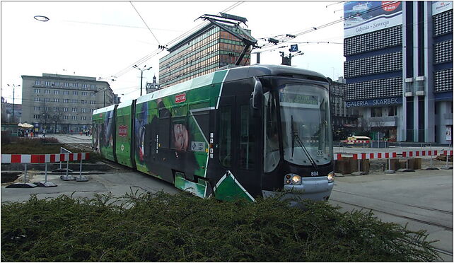 Katowice, Rynek, moderní tramvaj II, Mickiewicza Adama 6, Katowice 40-092 - Zdjęcia