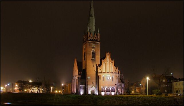 Legnica - kościół św. Jacka w nocy, Sierocińska 16, Legnica 59-220 - Zdjęcia
