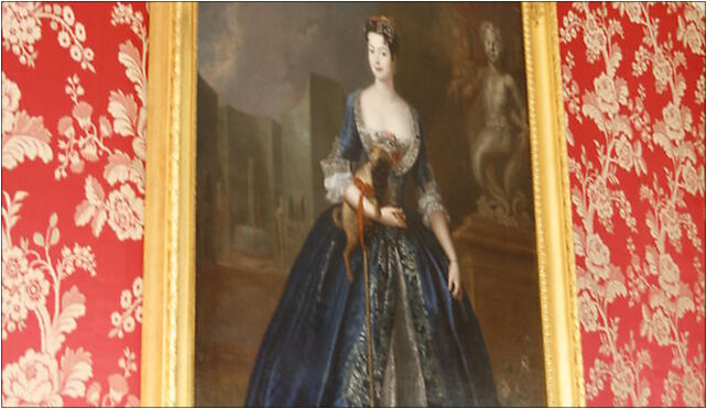 Nieborów Palace - The Red Drawing-room, portrait of Anna Orzelska 99-416 - Zdjęcia