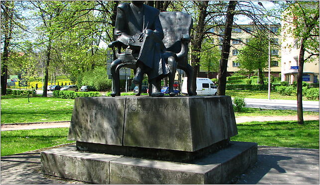 Pomnik Gustawa Morcinka 2009-04-26, Mickiewicza 4, Skoczów 43-430 - Zdjęcia